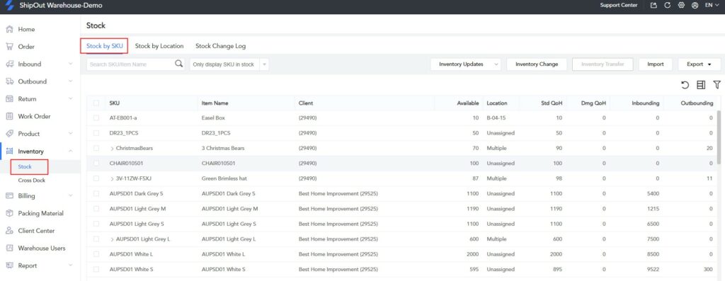 How to operate inventory management? – ShipOut Support Center